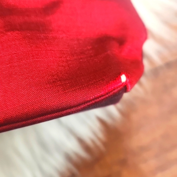 Deni Ann Vintage Maroon Floral Stitched Clutch Purse - Picture 5 of 8